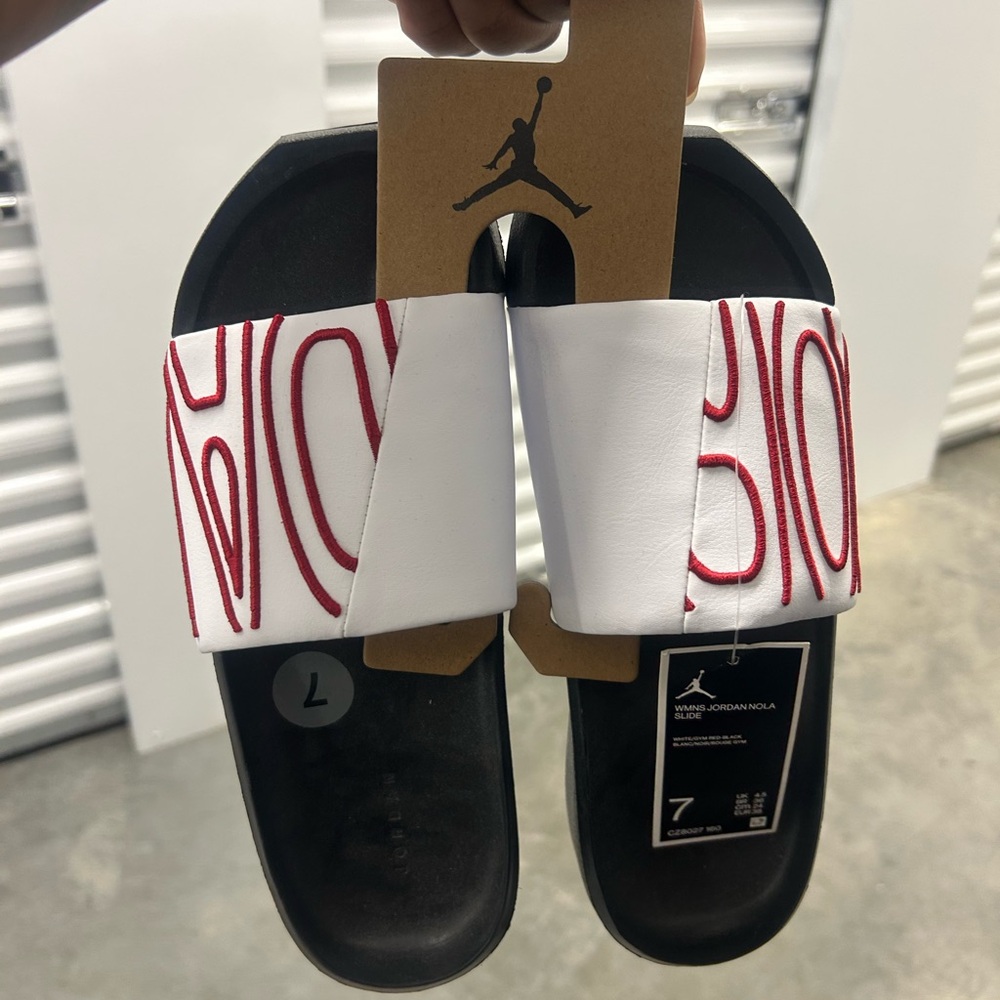 Jordan Women's Slippers - White and Red